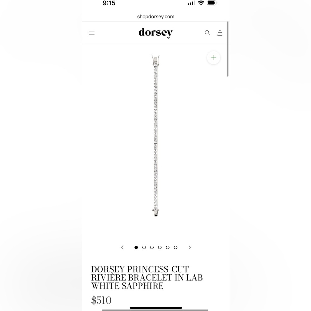 SOLD OUT Dorsey princess cut tennis bracelet